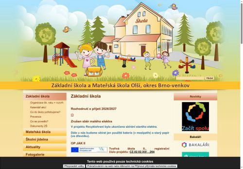 Zobrazit webové stránky Základní škola a Mateřská škola Olší
