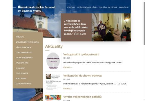Zobrazit webové stránky Římiskokatolická farnost sv. Vavřince Vracov