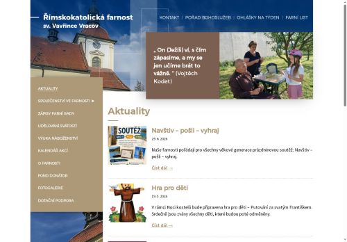 Zobrazit webové stránky Římiskokatolická farnost sv. Vavřince Vracov