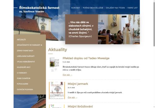 Zobrazit webové stránky Římiskokatolická farnost sv. Vavřince Vracov