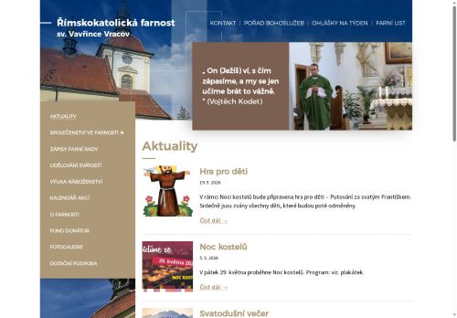 Zobrazit webové stránky Římiskokatolická farnost sv. Vavřince Vracov