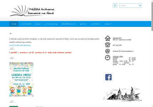 Zobrazit webové stránky Městská knihovna Ivanovice na Hané