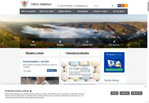 Město Adamov nabízí práci na pozici Vedoucí správy majetku města (M/Ž) v obci Adamov