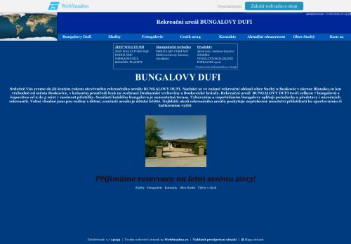 Zobrazit webové stránky Bungalovy Dufi