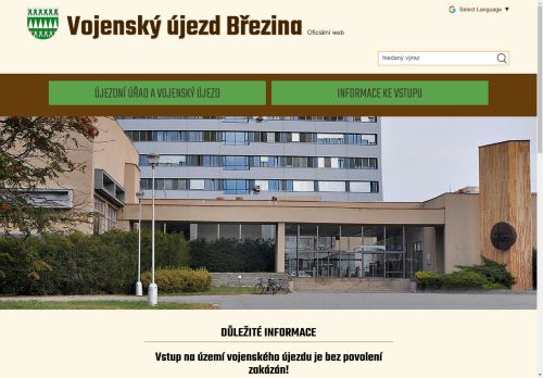 Zobrazit webové stránky Újezdní úřad Březina
