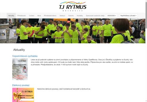 Zobrazit webové stránky TJ Rytmus Boskovice