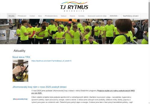 Zobrazit webové stránky TJ Rytmus Boskovice
