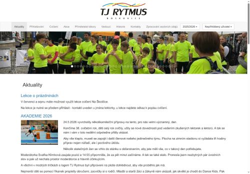 Zobrazit webové stránky TJ Rytmus Boskovice