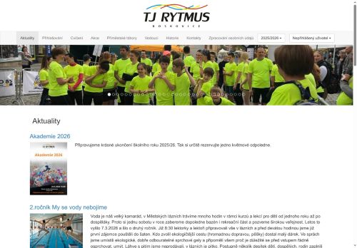 Zobrazit webové stránky TJ Rytmus Boskovice