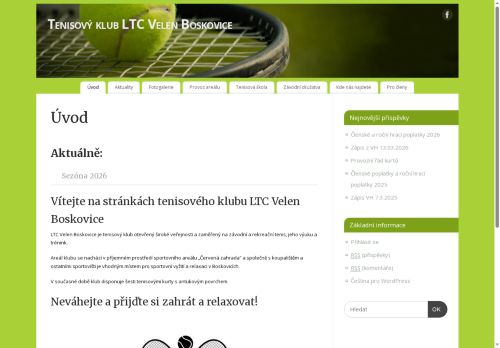 Zobrazit webové stránky Tenisové kurty LTC Velen