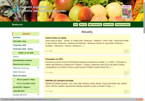 Zobrazit webové stránky Český zahrádkářský svaz Boskovice