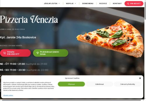 Zobrazit webové stránky Pizzeria Venezia
