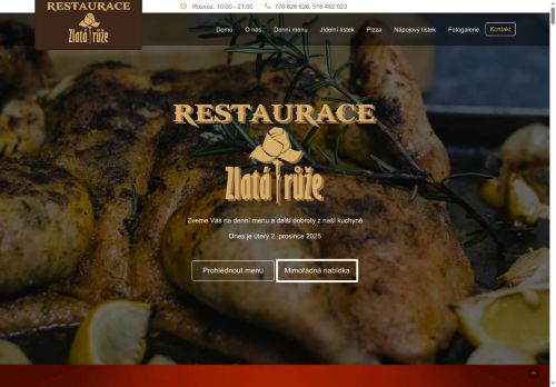 Zobrazit webové stránky Restaurace a pizzerie Zlatá Růže