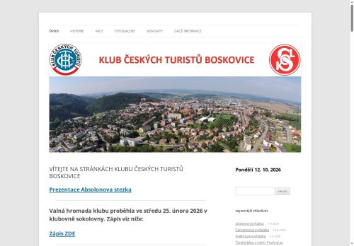 Zobrazit webové stránky Klub českých turistů Boskovice