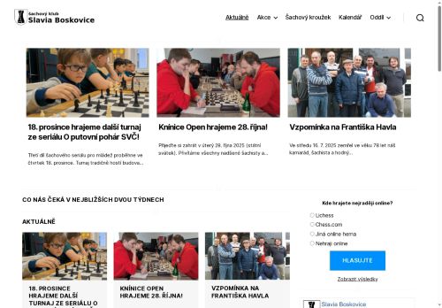 Zobrazit webové stránky Šachový klub Boskovice