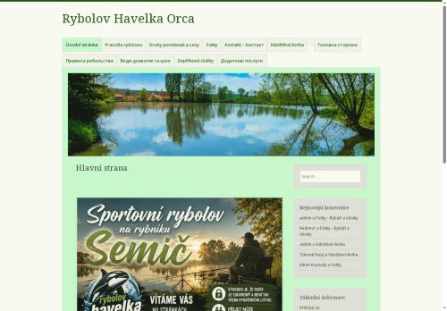 Zobrazit webové stránky Rybolov Havelka Orca
