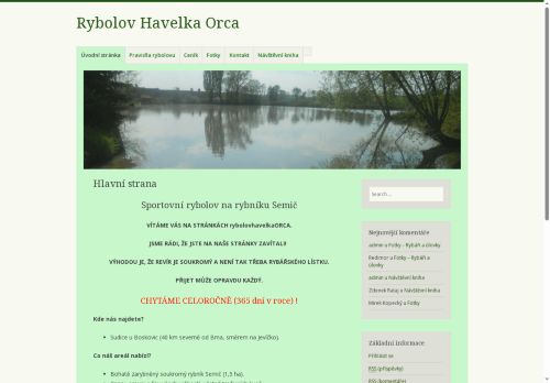Zobrazit webové stránky Rybolov Havelka Orca