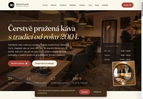 Zobrazit webové stránky Kafírna Dogvill