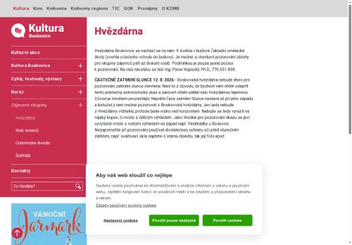 Zobrazit webové stránky Hvězdárna Boskovice