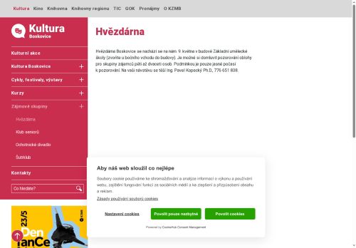 Zobrazit webové stránky Hvězdárna Boskovice