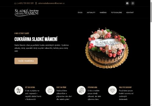 Zobrazit webové stránky Cukrárna a kavárna Sladké mámení
