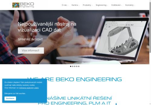 Webové stránky B E K O Engineering, spol. s r.o., Mladá Boleslav