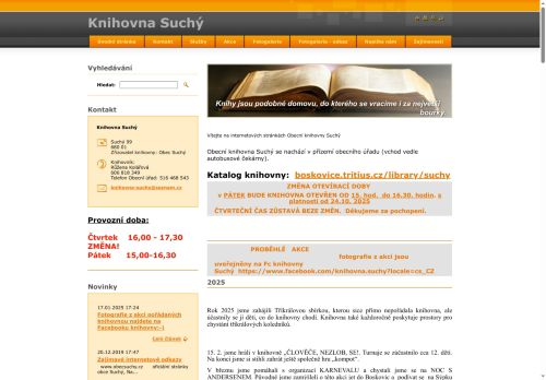 Zobrazit webové stránky Obecní knihovna Suchý
