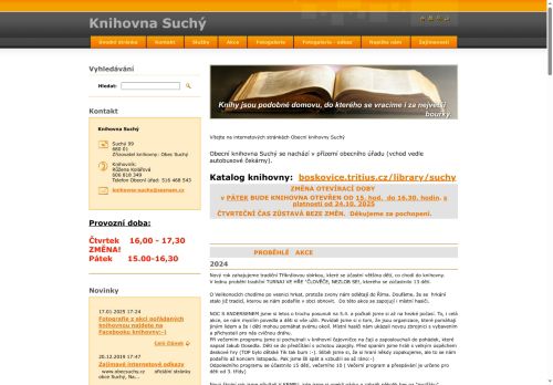 Zobrazit webové stránky Obecní knihovna Suchý