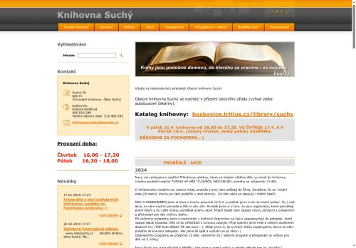 Zobrazit webové stránky Obecní knihovna Suchý