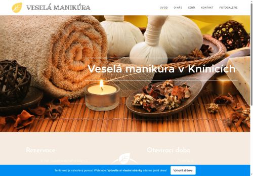 Zobrazit webové stránky Manikúra a modeláž nehtů