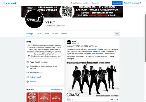 Zobrazit webové stránky VESUF - Velenovsko - Suchovský festival malých pivovarů