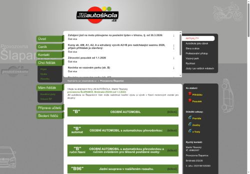 Zobrazit webové stránky JM Autoškola Šlapanice
