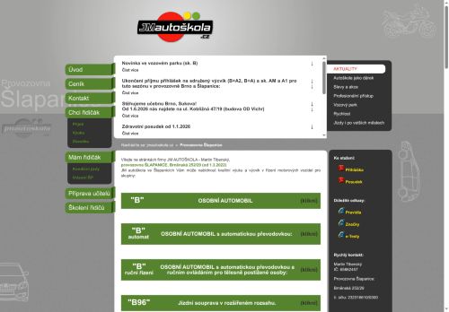 Zobrazit webové stránky JM Autoškola Šlapanice