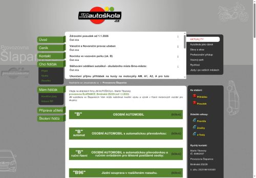 Zobrazit webové stránky JM Autoškola Šlapanice