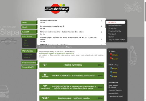 Zobrazit webové stránky JM Autoškola Šlapanice