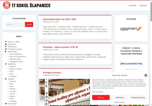 Zobrazit webové stránky TJ Sokol Šlapanice