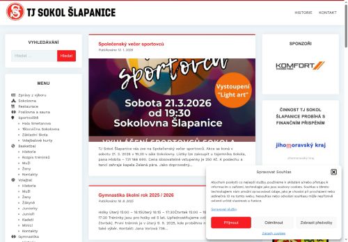 Zobrazit webové stránky TJ Sokol Šlapanice