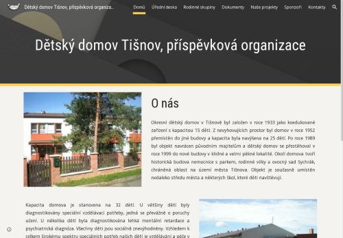 Webové stránky Dětský domov Tišnov, příspěvková organizace, Tišnov