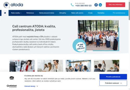 ATODA spol.s.r.o. nabízí práci na pozici Specialista/ka kontaktu se zákazníky - CEZ Mobil v obci Příbram