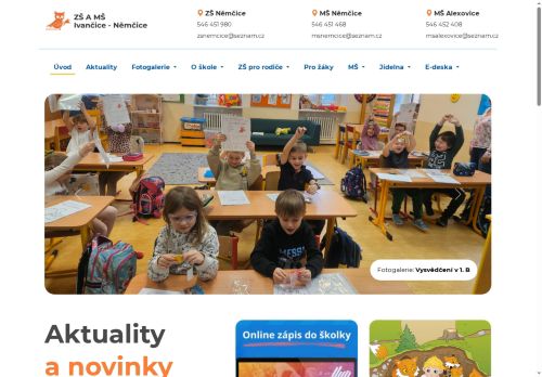 Zobrazit webové stránky ZŠ a MŠ Ivančice Němčice