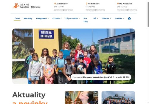 Zobrazit webové stránky ZŠ a MŠ Ivančice Němčice