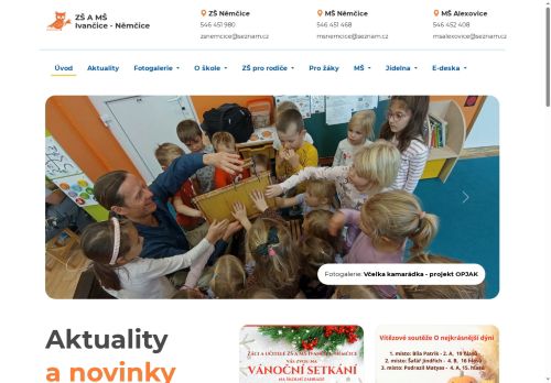Zobrazit webové stránky ZŠ a MŠ Ivančice Němčice