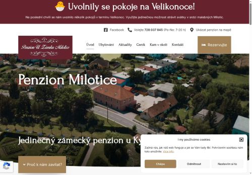 Zobrazit webové stránky Penzion u Zámku Milotice