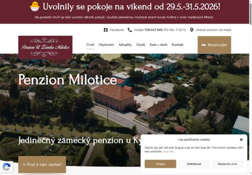 Zobrazit webové stránky Penzion u Zámku Milotice