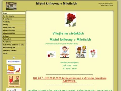 Místní knihovna v Miloticích