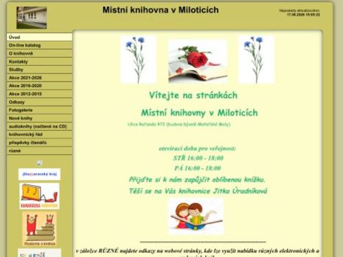 Místní knihovna v Miloticích