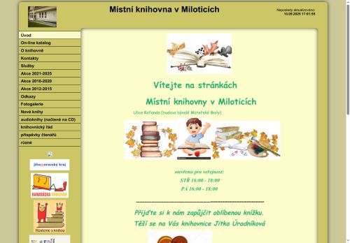 Zobrazit webové stránky Místní knihovna v Miloticích