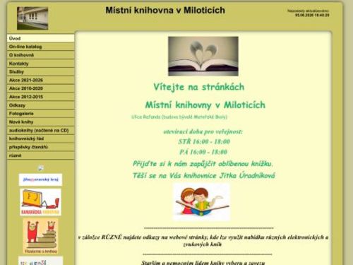 Místní knihovna v Miloticích