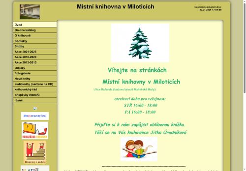 Zobrazit webové stránky Místní knihovna v Miloticích