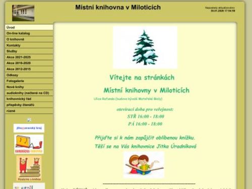 Místní knihovna v Miloticích